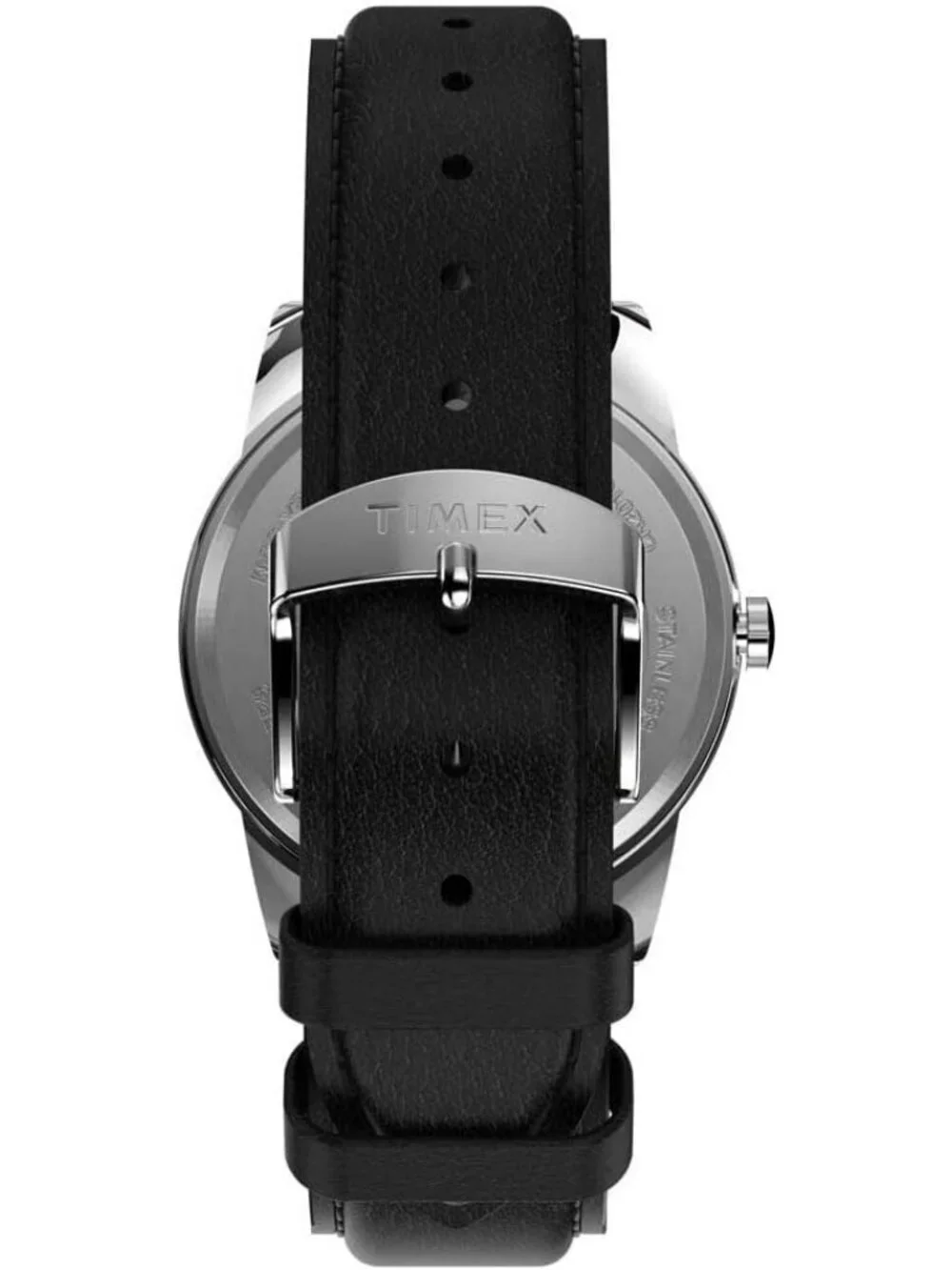Men's Black And Blue Analog Quartz Leather Strap Sport Easy Reader Wrist Watch